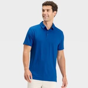 Tee Time Blue Performance Polo – Size Medium